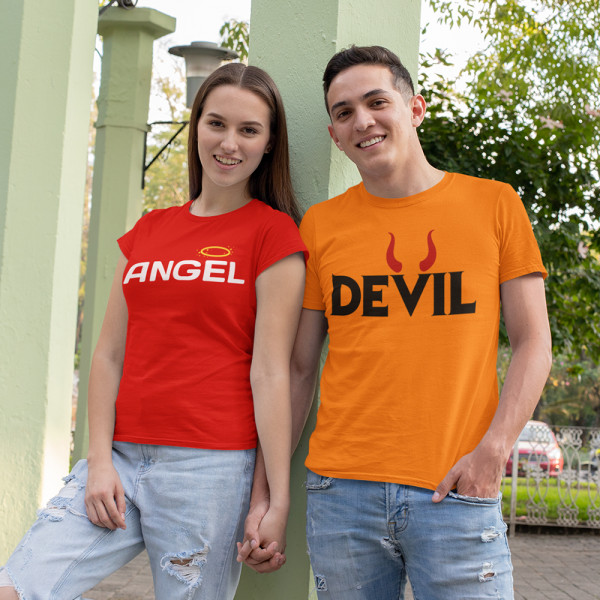 T-kreklu komplekts "Angel and Devil"