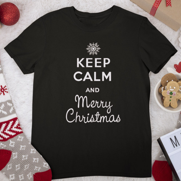 T-krekls "Keep calm Merry Christmas"