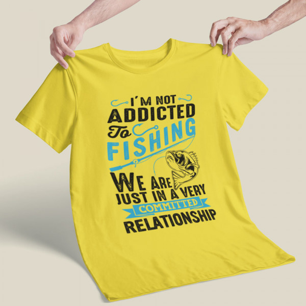 T-krekls "Addicted to fishing"