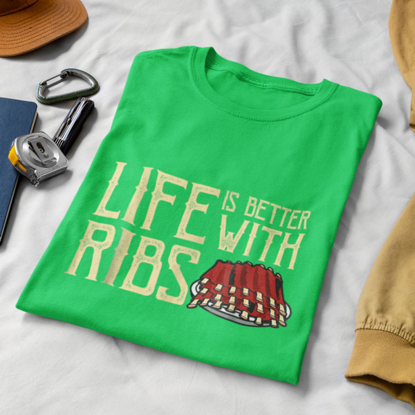 T-krekls "Life is better with ribs"