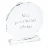 Kristāla stends "Astoņstūris" ar Jūsu gravējuma tekstu