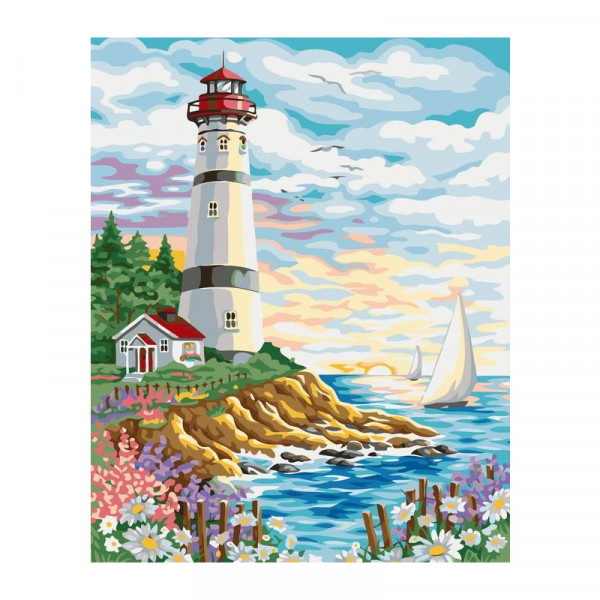 Gleznošanas komplekts pēc numuriem "Lighthouse" (40x50cm) 
