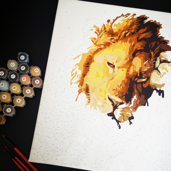 Gleznošanas komplekts pēc numuriem "Lauvas" (40x50cm) 