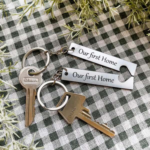 Atslēgu piekariņu komplekts "Our first home"