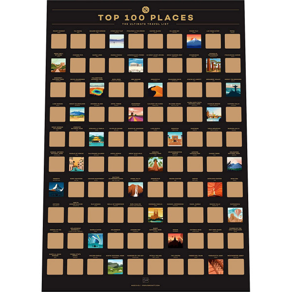 Nokasāms EnnoVatti plakāts "Top 100 places"