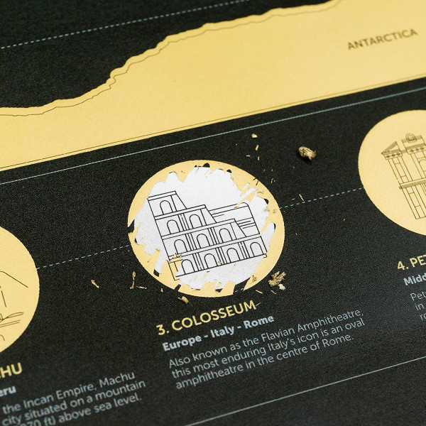 Nokasāmā Enno Vatti pasaules karte "7 pasaules brīnumi" (A3)