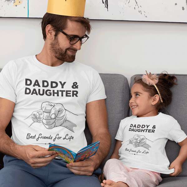 T-kreklu komplekts "Daddy & Daughter"