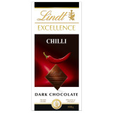"LINDT EXCELLENCE" tumšā šokolāde ar aso piparu ekstraktu, 100 g