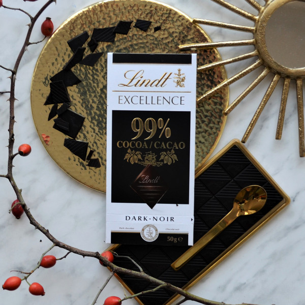 "LINDT EXCELLENCE" tumšā šokolāde (99%), 50 g