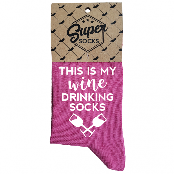Sieviešu zeķes „Wine drinking socks“