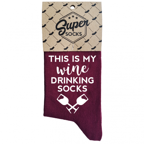 Sieviešu zeķes „Wine drinking socks“