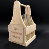 Koka kaste pudelēm ar Jūsu izvēlētu tekstu