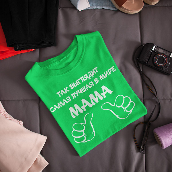 Sieviešu T-krekls "Лучшая мама в мире"