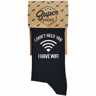 Zeķes "I don't need you I have wifi"