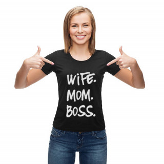 Sieviešu T-krekls "Sieva. Mamma. Boss."