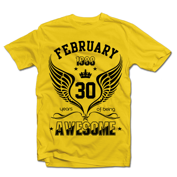 T-krekls "Being Awesome" ar Jūsu izvēlētiem gadiem