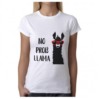 Sieviešu T-krekls "No prob-llama"