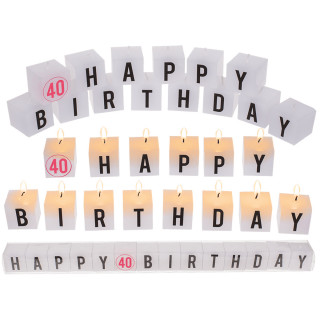Dzimšanas dienas sveču komplekts "40"