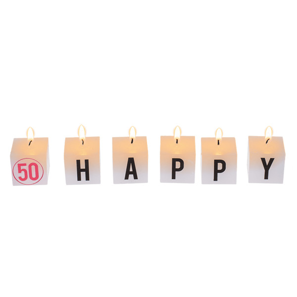 Dzimšanas dienas sveču komplekts "50"