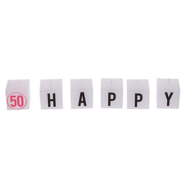 Dzimšanas dienas sveču komplekts "50"