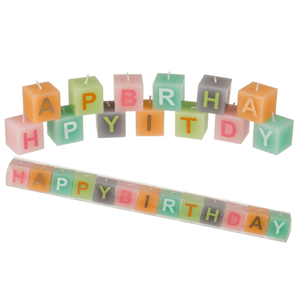 Dzimšanas dienas sveču komplekts "HAPPY BIRTHDAY"