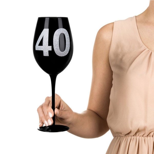 XXL Vīna glāze ar ciparu 40 (860ml)