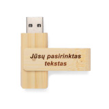 Bambusa USB piekariņš "TWISTER" (16GB) (ar iespēju gravēt par papildus samaksu)