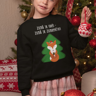 Bērnu džemperis "Ziemassvētku lapsiņa" (bez kapuces)