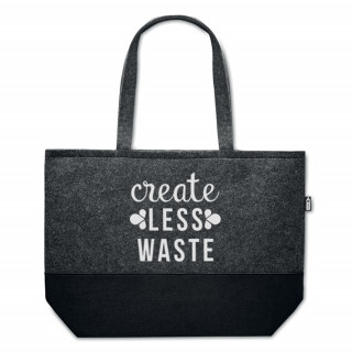 Ekofilca iepirkumu maisiņš "Create less waste"
