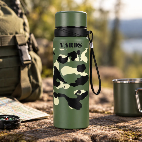  Kamuflāžas termoss ar Jūsu izvēlēto vārd, 800 ml