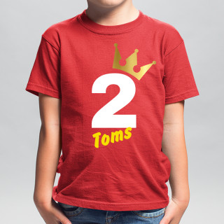 Bērnu t-krekls ar izvēlētu vārdu un vecumu
