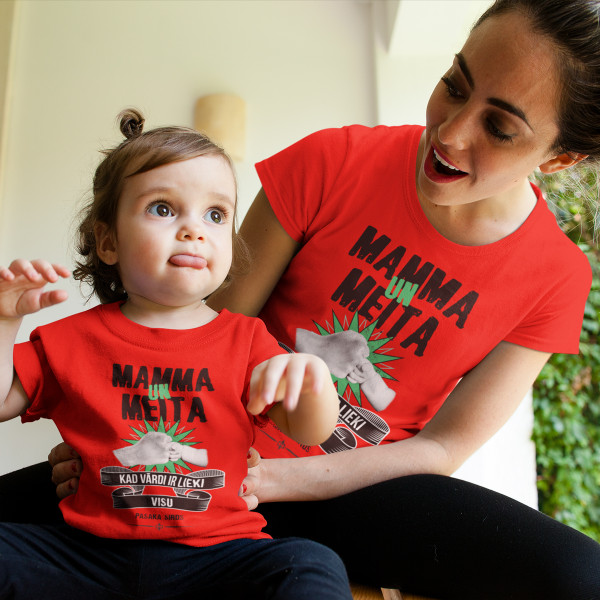 T-kreklu komplekts mammai un meitai "Māte un meita"