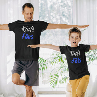 T-kreklu komplekts tēvam un bērnam "Kāds tēvs, tāds dēls"