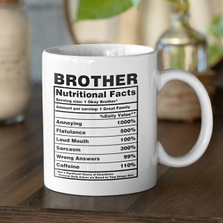 Krūze "Brother Nutrition Facts"
