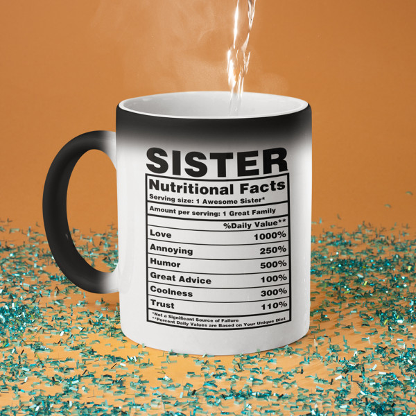 Krūze "Sister Nutrition Facts"