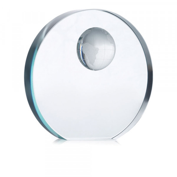 Stikla trofeja ar paceltu globusu "Mondal" (gravējums par papildus samaksu)