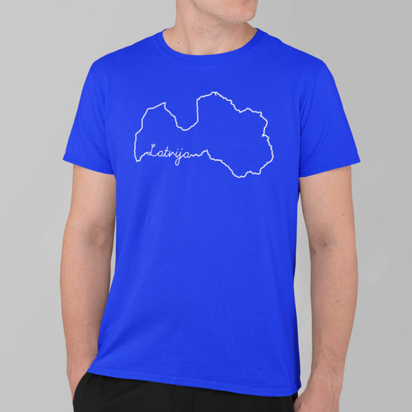 T-krekls "Latvijas kartes kontūra"