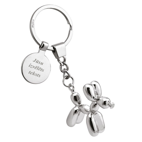 Atslēgu piekariņš "Balloon dog" (ar iespēju iegravēt par papildu samaksu)