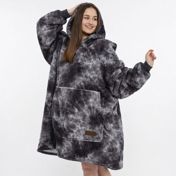 BARAMOOR džemperis - pleds "Tie-Dye Cyan"