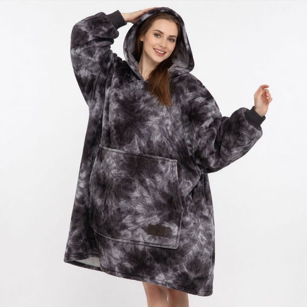 BARAMOOR džemperis - pleds "Tie-Dye Cyan"