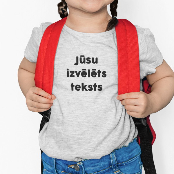 Bērnu T-krekls ar tekstu pēc Jūsu izvēles