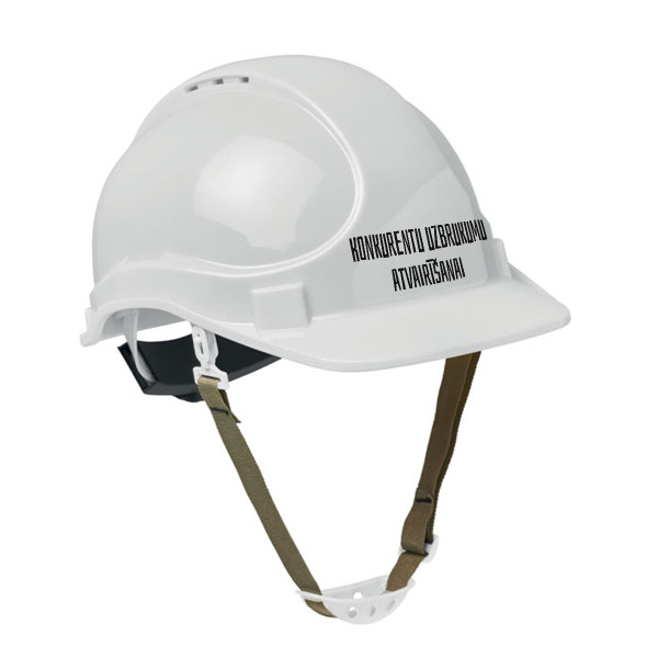 Celtniecības ķivere "Konkurentu uzbrukumu atvairīšanai"