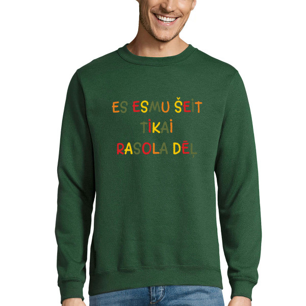 Džemperis "Es esmu šeit tikai rasola dēļ" (bez kapuces)