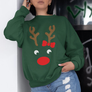 Ziemassvētku džemperis "Ziemassvētku ziemeļbrieži" bez kapuces (IZPĀRDOŠANA)