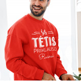 Džemperis "Šis tētis pieder" ar Jūsu izvēlētu vārdu (bez kapuces)