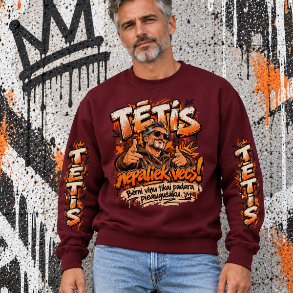 Džemperis "Tētis nepaliek vecs!" (bez kapuces)