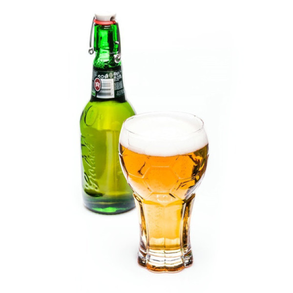 Futbola bumbas formas alus glāze