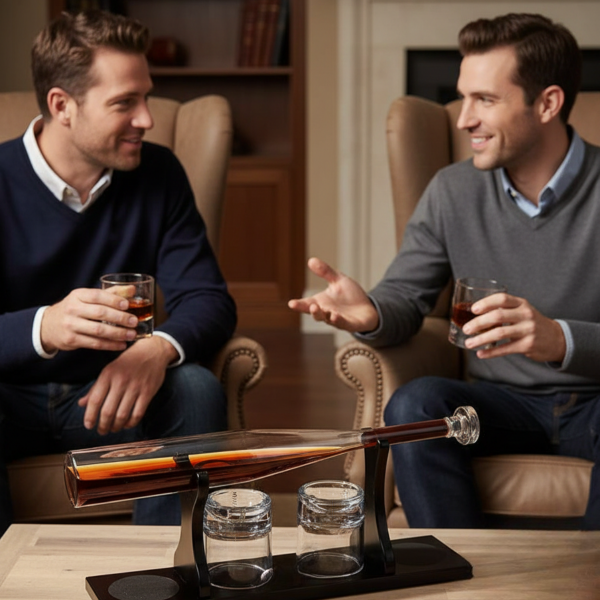 Alus karafes un 4 glāžu komplekts "Baseball bat"