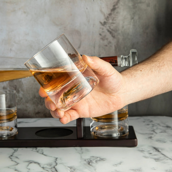 Alus karafes un 4 glāžu komplekts "Baseball bat"