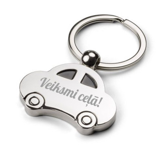 Gravēts atslēgu piekariņš "Veiksmi ceļā!"